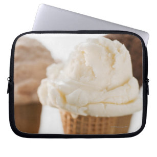 Close up of various ice cream cones laptop sleeve