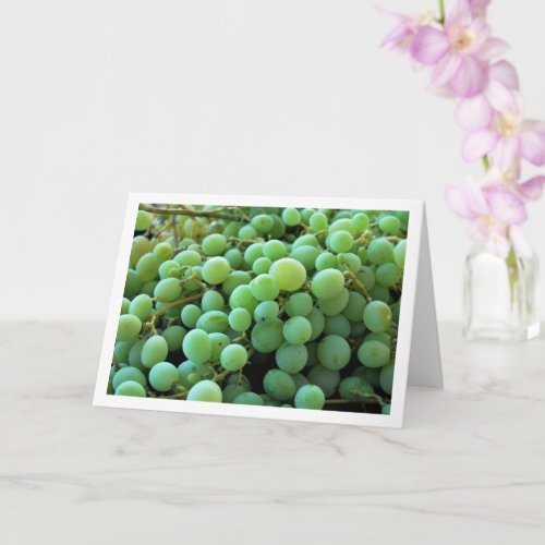 Close_up of White Grapes Card