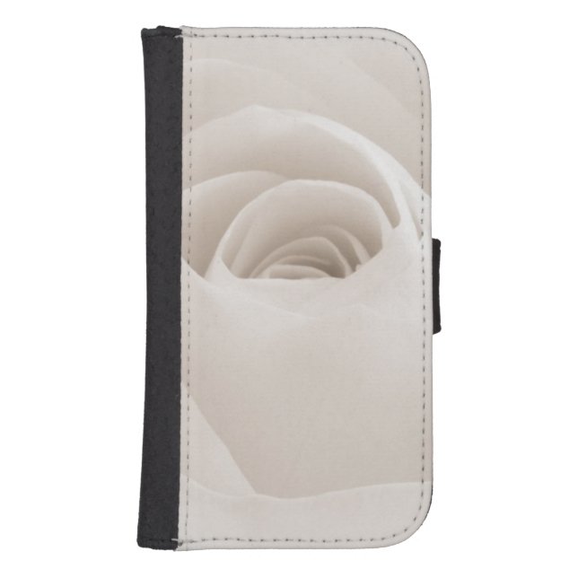 Close up of White Rose Petals Samsung Galaxy Wallet Case (Front)