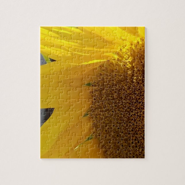 Close Up of Yellow Sunflower Jigsaw Puzzle (Vertical)
