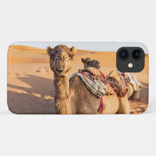 Close_up on Camel in Oman desert iPhone 11 Case