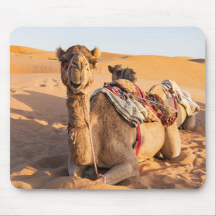 Close-up on Camel in Oman desert Mouse Pad