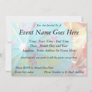 Close Up - Paper Parasol Invitation
