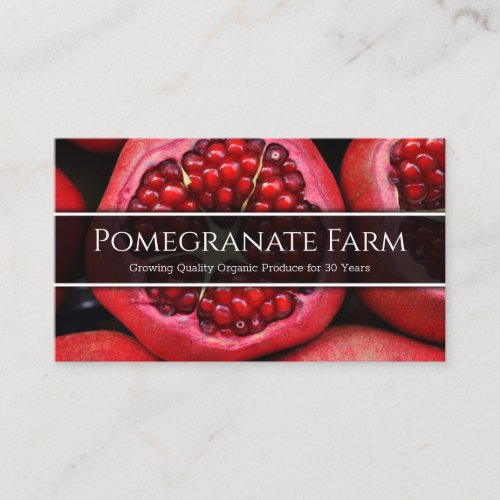 Close up Photo of a Pomegranate _ Business Card