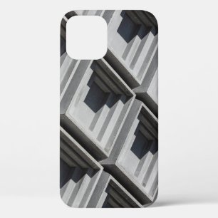 Close-up photo of gray building iPhone 12 case