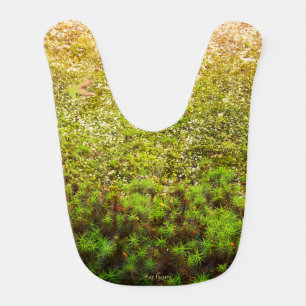 Close-up Photo of Green Haircap Moss Baby Bib