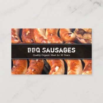 Close Up Photo Of Sausages On Bbq - Business Card by ImageAustralia at Zazzle