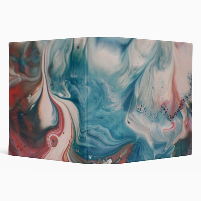 Close Up Photo of Water Marbling Paint 3 Ring Binder (Background)