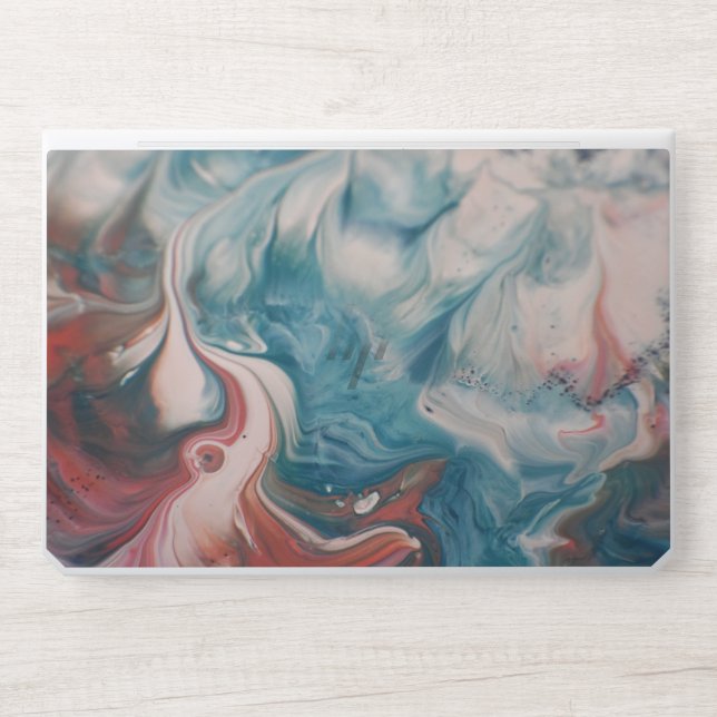 Close Up Photo of Water Marbling Paint HP Laptop Skin (Front)