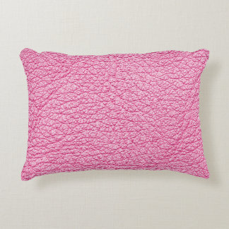 Close-up pink leather, textured background. accent pillow