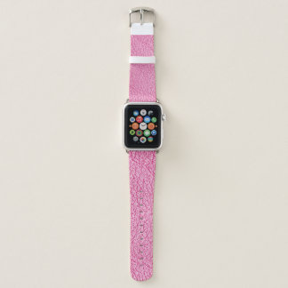 Close-up pink leather, textured background. apple watch band