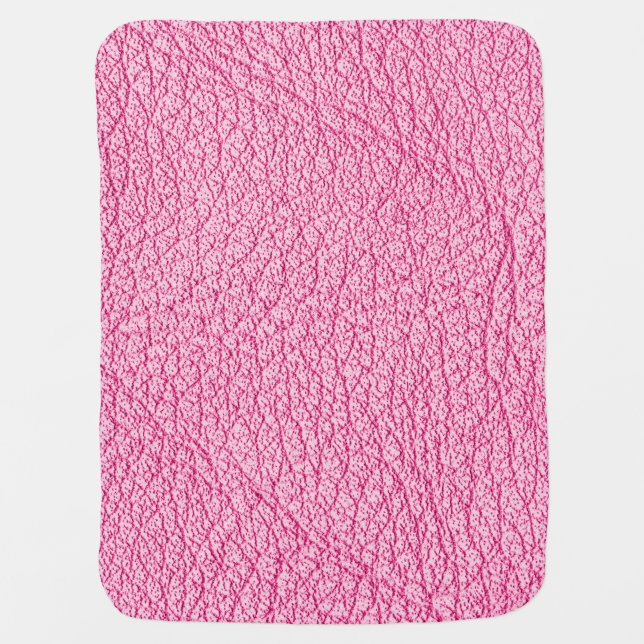 Close-up pink leather, textured background. baby blanket (Front)