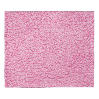 Close-up pink leather, textured background. duvet cover