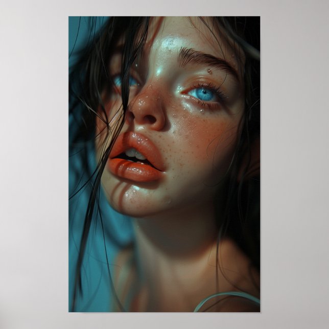 Close-Up Portrait of a Beautiful Girl Poster (Front)