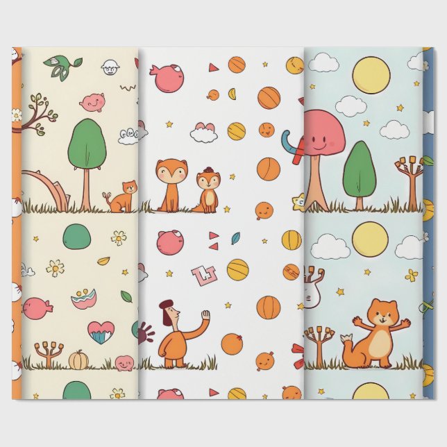 Close-Up Portrait of a Sweet-Faced Dog Wrapping Paper (Flat)