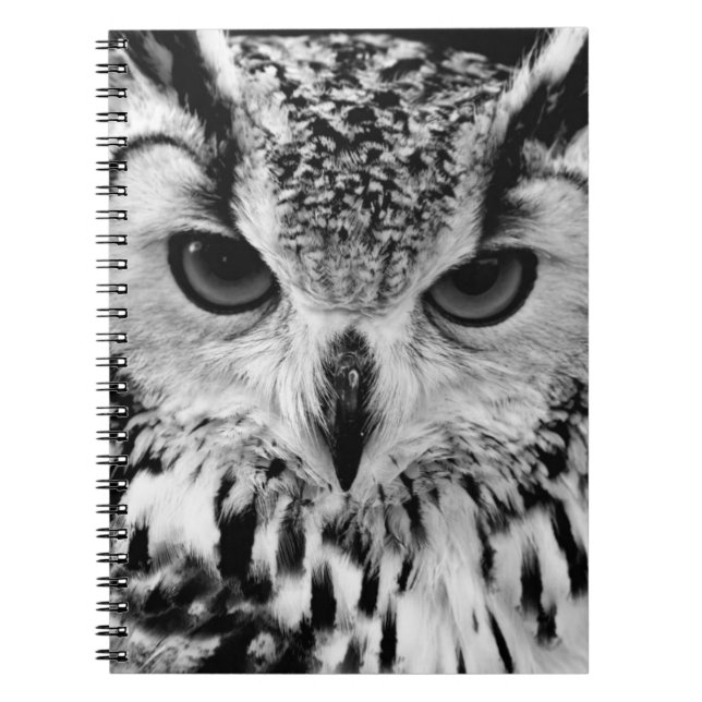 Close Up Portrait Of Eurasian Eagle-owl Notebook (Front)