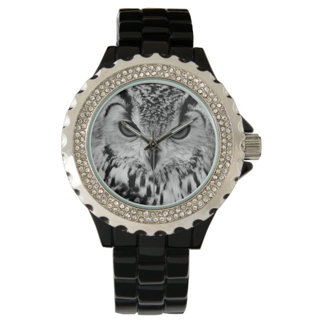 Close Up Portrait Of Eurasian Eagle-owl Watch (Front)