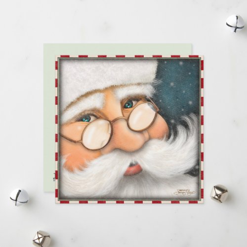 Close Up Santa Christmas Inspirivity Holiday Card