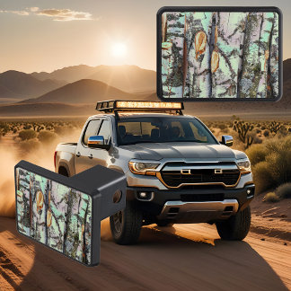 Close-up scene of birch log stumps, rustic charm hitch cover