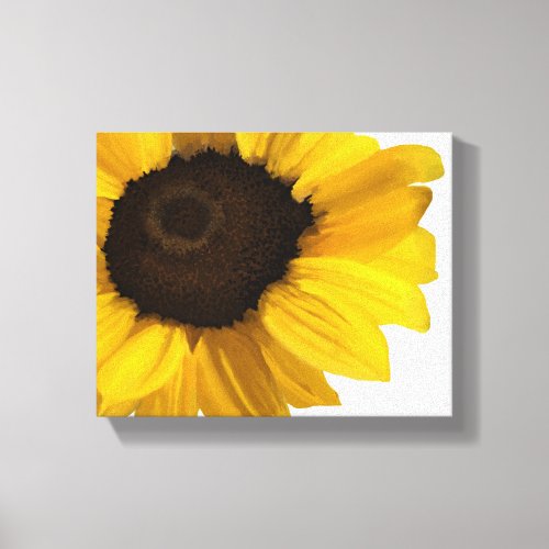 Close up sunflower painting canvas print