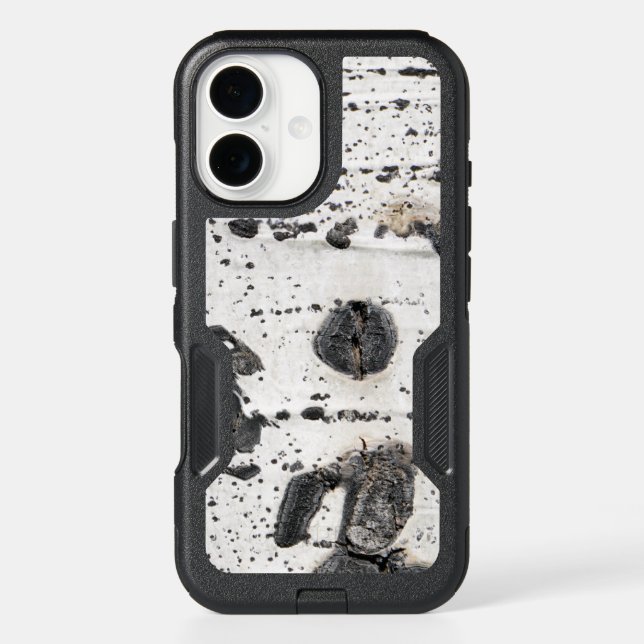 Close-Up Texture Photo of Quaking Aspen Tree Otterbox iPhone Case (Back)