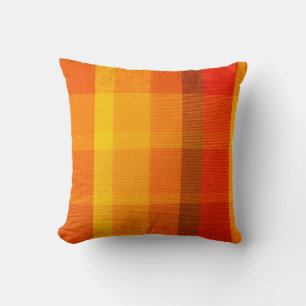 close-up texture with a checkered cloth throw pillow