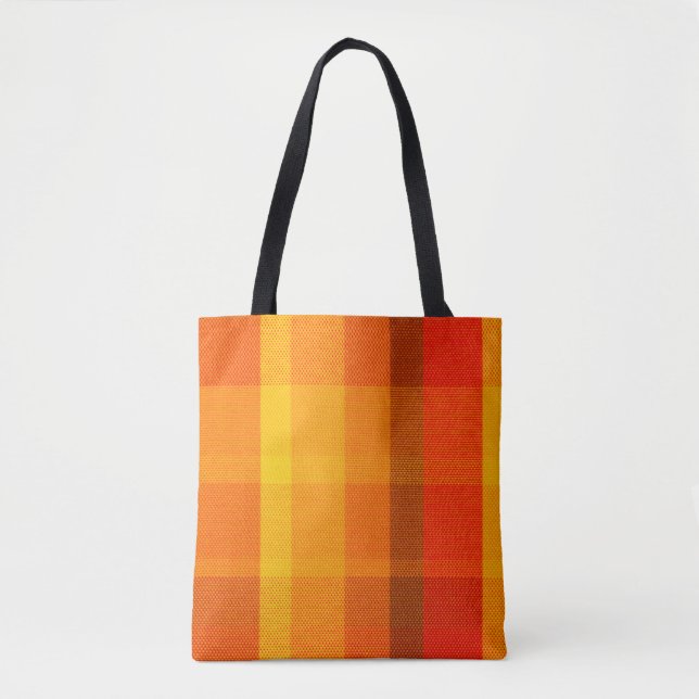 close-up texture with a checkered cloth  tote bag (Front)