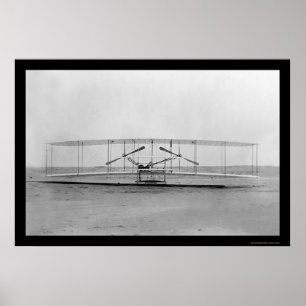 Close-Up Vew of a Wright Brother's Airplane 1911 Poster