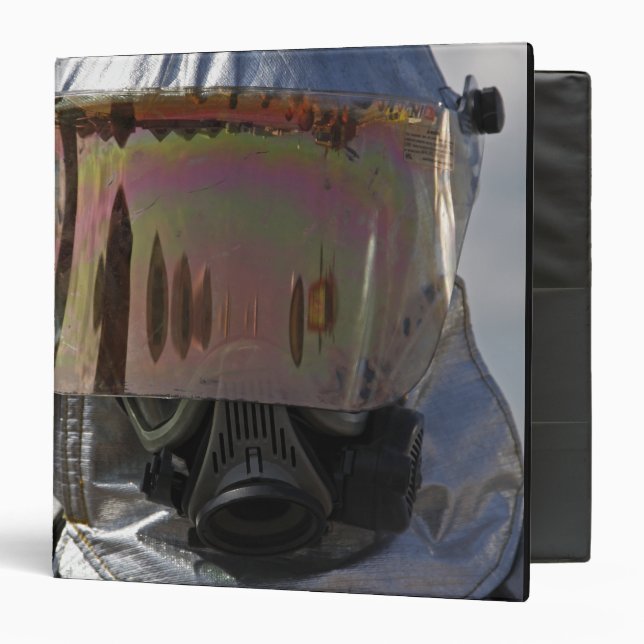 Close-up view of a firefighter binder (Front/Inside)