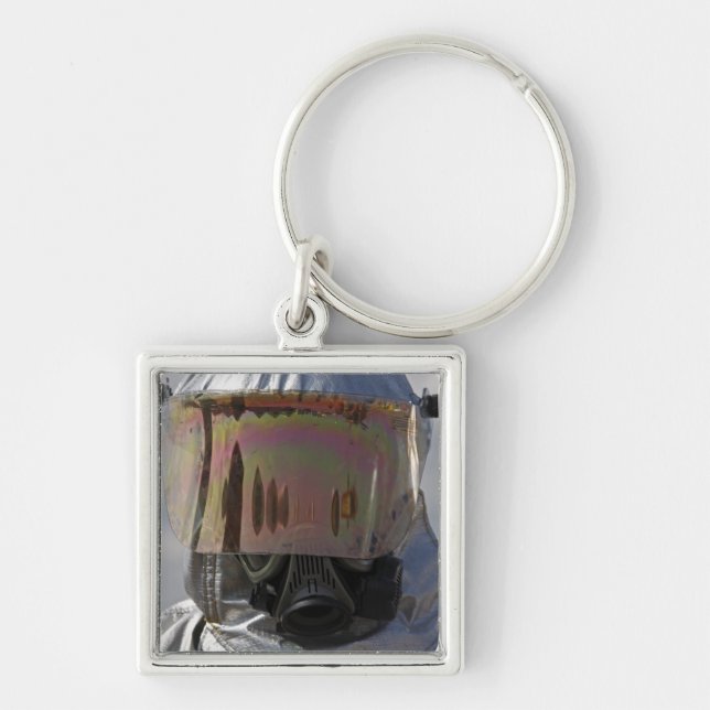 Close-up view of a firefighter keychain (Front)