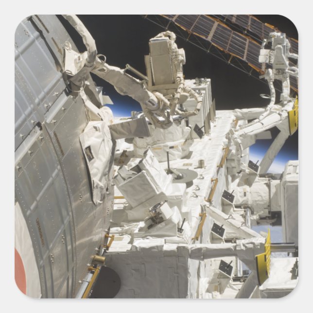 Close-up view of components square sticker (Front)