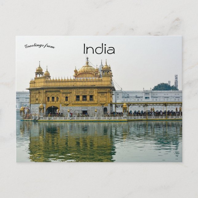 Close Up View of the Golden Temple Amritsar India Postcard (Front)