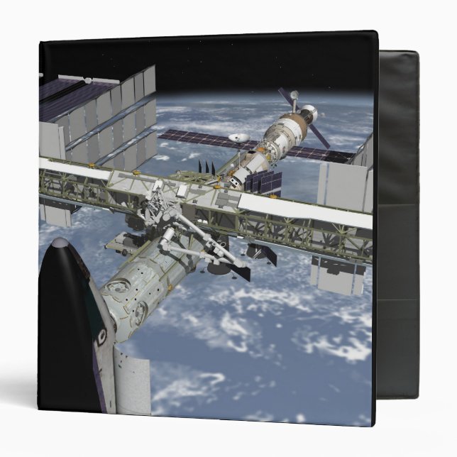 Close up view of the Shuttle docked 3 Ring Binder (Front/Inside)