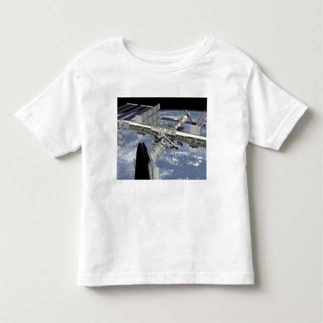 Close up view of the Shuttle docked Toddler T-shirt (Front)