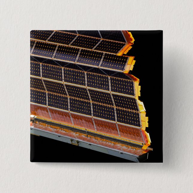 Close-up view of the solar arrays button (Front)