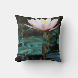 Close-Up view of Water Lily at Inle Lake Throw Pillow