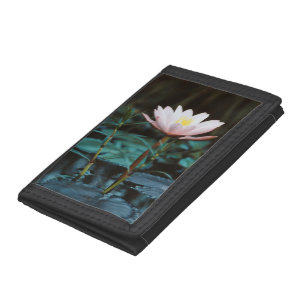 Close-Up view of Water Lily at Inle Lake Tri-fold Wallet