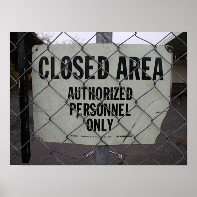 Closed Area Poster (Front)