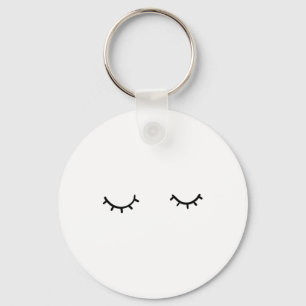 Closed eyes, just eyelashes keychain