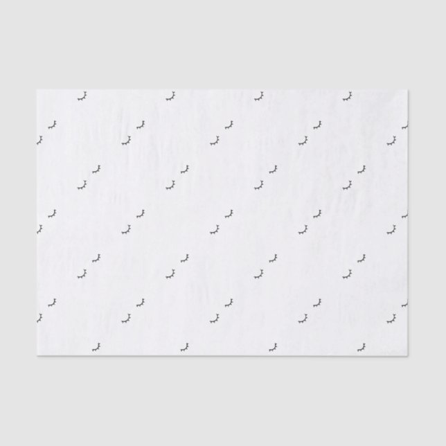 Closed eyes, just eyelashes tissue paper (Front)