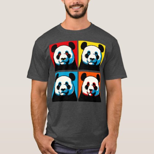 Closed Eyes Panda Funny Panda Art T_Shirt
