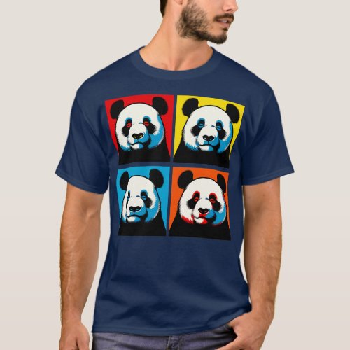 Closed Eyes Panda Funny Panda Art T_Shirt