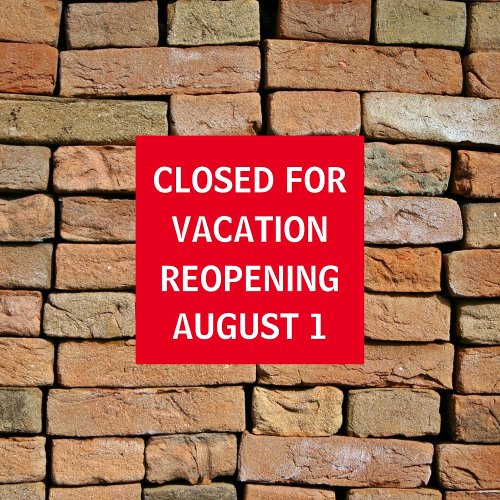 Closed For Vacation Business Poster