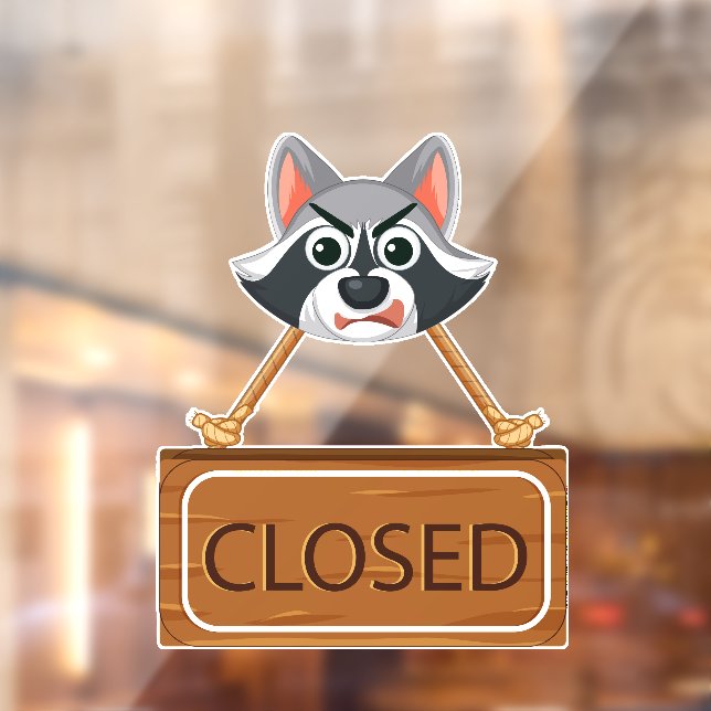 Closed Sign Window Cling (Sheet 2)
