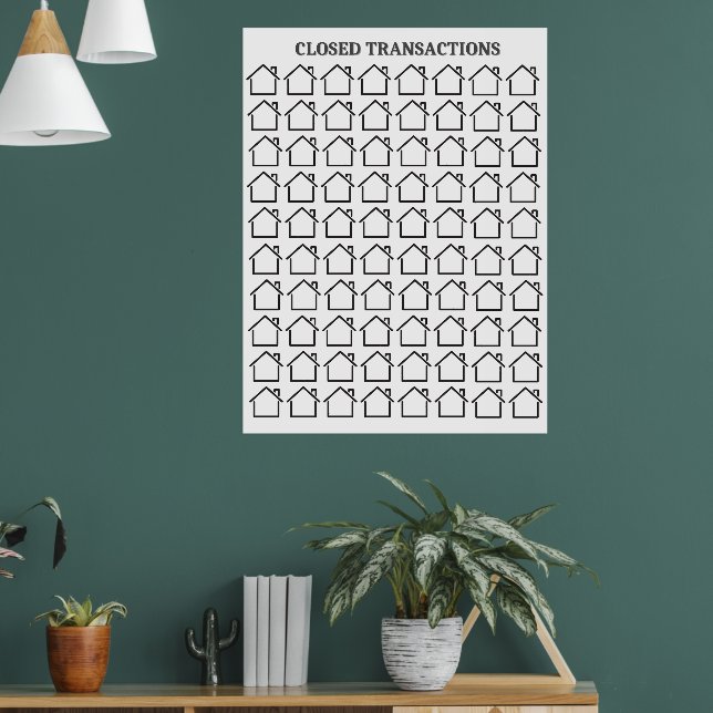Closed Transaction Poster to mark your homesales!  (Living Room 1)