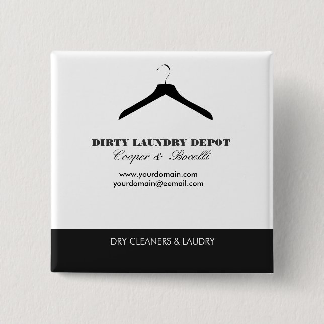 Closet House Organizing Clothing Fashion on White Pinback Button (Front)
