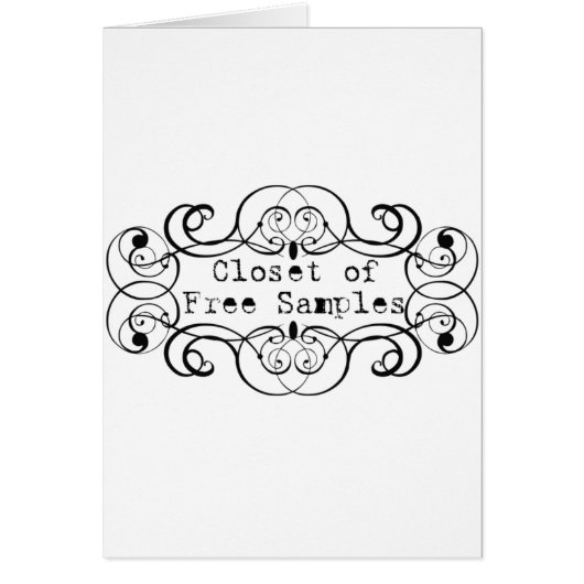 Closet of Free Samples Cards (Front)