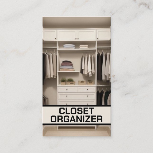 Closet Organizer Professional Business Card (Front)