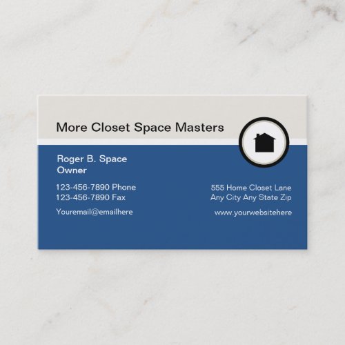 Closet Organizing Business Cards