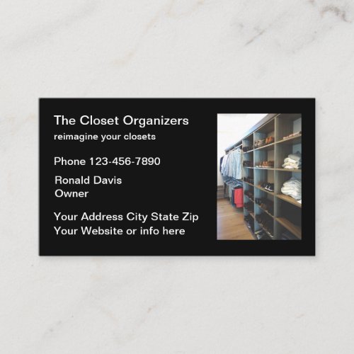 Closet Organizing Services Business Card
